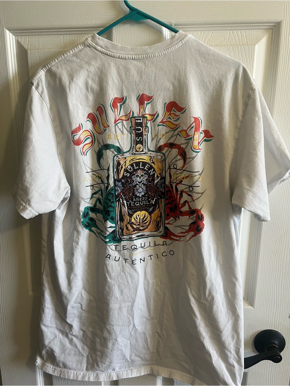 Cream Sullen Art Collective Tequila Bottle Short-Sleeve Men's Shirt